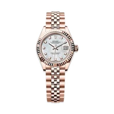 ROLEX Lady-Datejust 28mm Everose Gold 279175 "White Mother-of-Pearl"