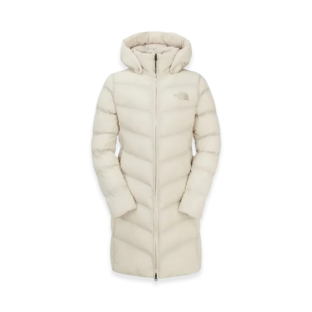 The North Face Womern's Down Long Coat "Cream Beige"