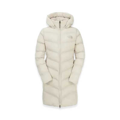 The North Face Womern's Down Long Coat "Cream Beige"