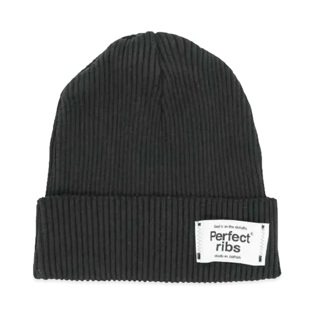Perfect ribs Rib Beanie Cap "Vintage Black"