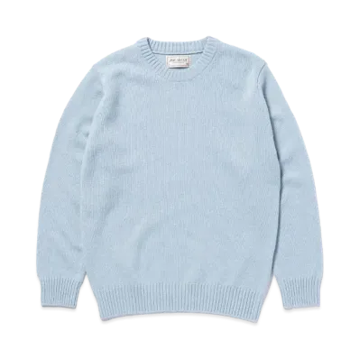 THE REAL McCOY'S Wool Crewneck Sweater "Light Blue"