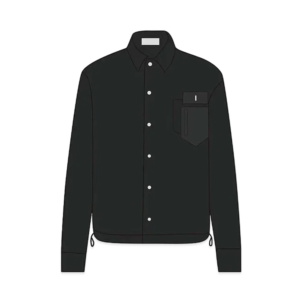 Dior x Sacai Quilting Over shirt Cotton Faille "Black"