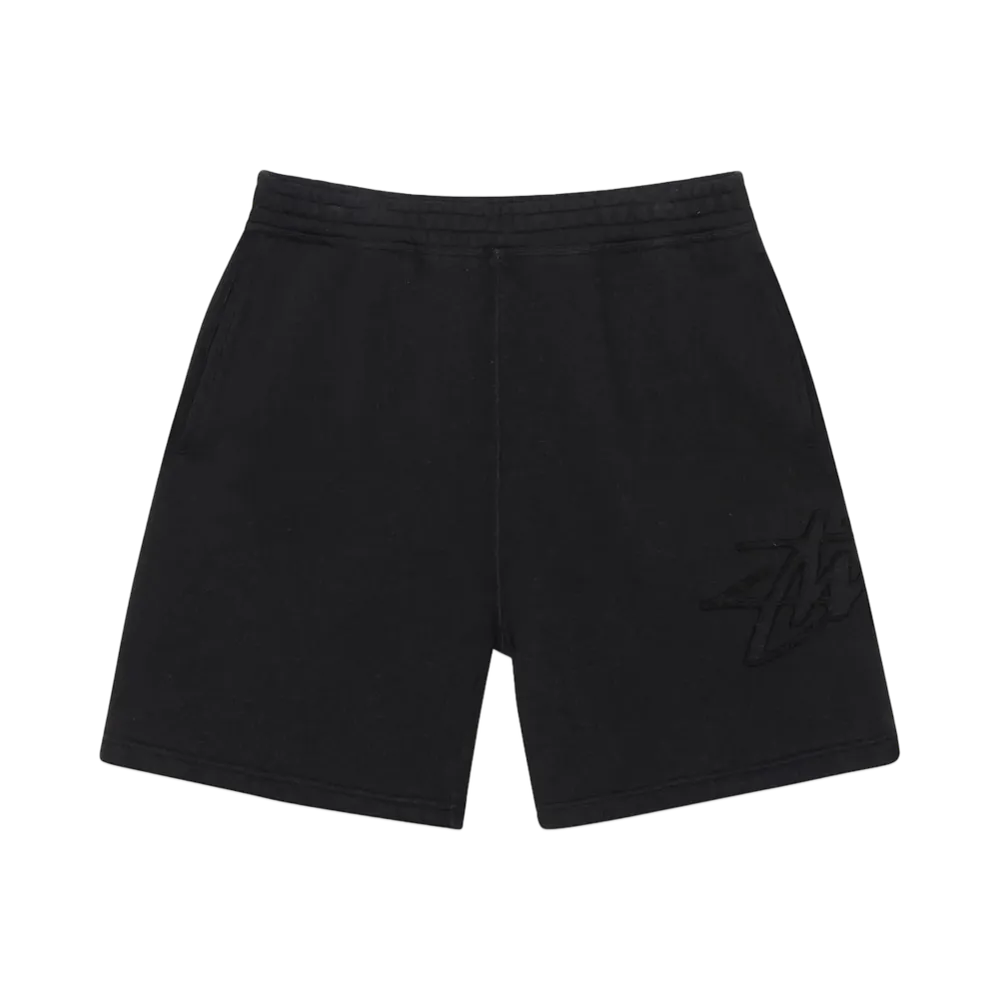 Stussy Fleece Short Tonal Applique "Black"