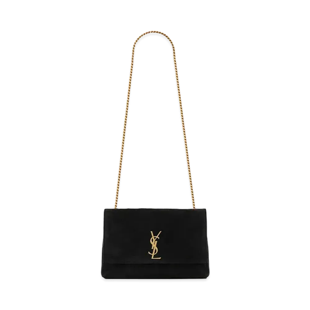 SAINT LAURENT Kate Medium Reversible In Suede And Smooth Leather "Black"
