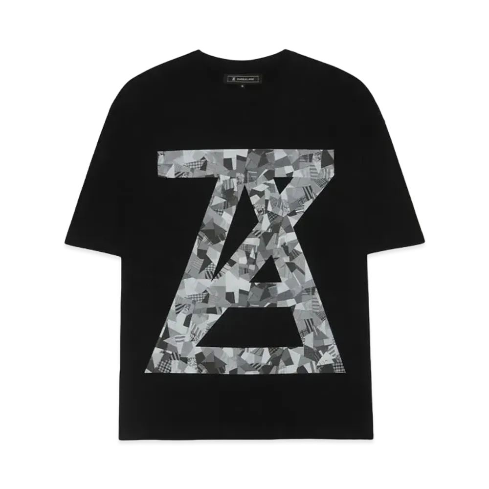 ANREALAGE AZ PATCHWORK PRINT TEE "BLACK"