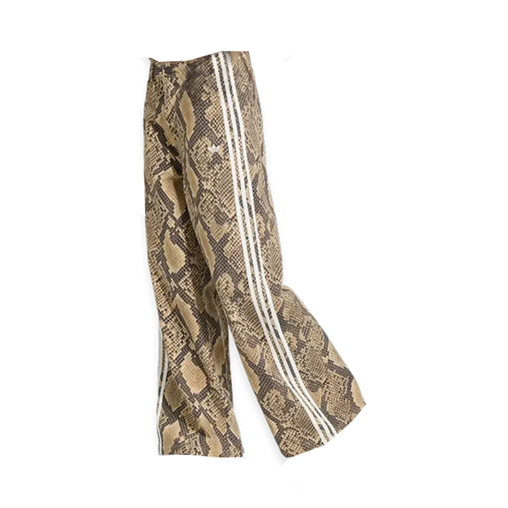 adidas Women's Snake Print Denim Loose Pants "Linen/Magic Beige"