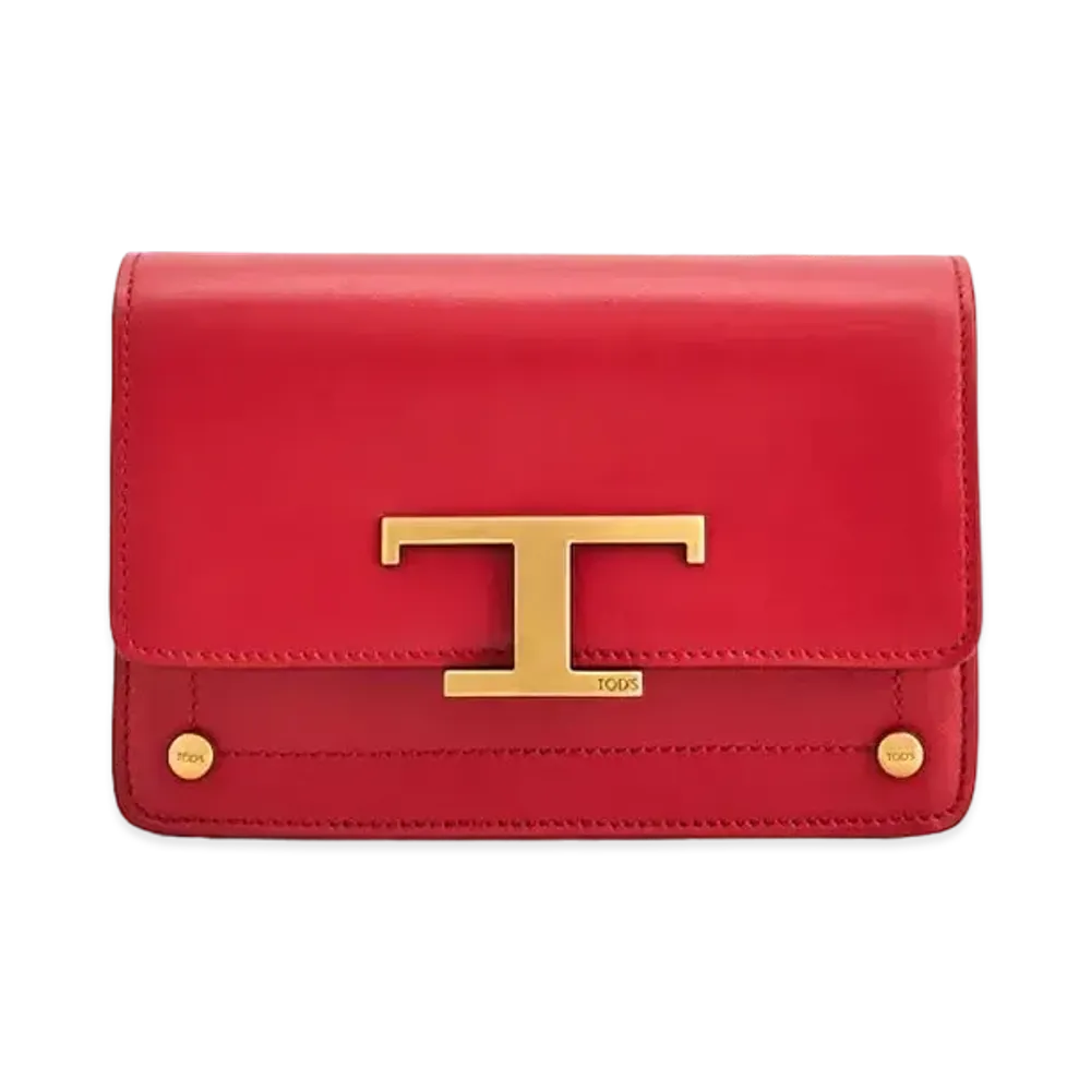 TOD'S T Timeless Belt Bag Micro "Red"