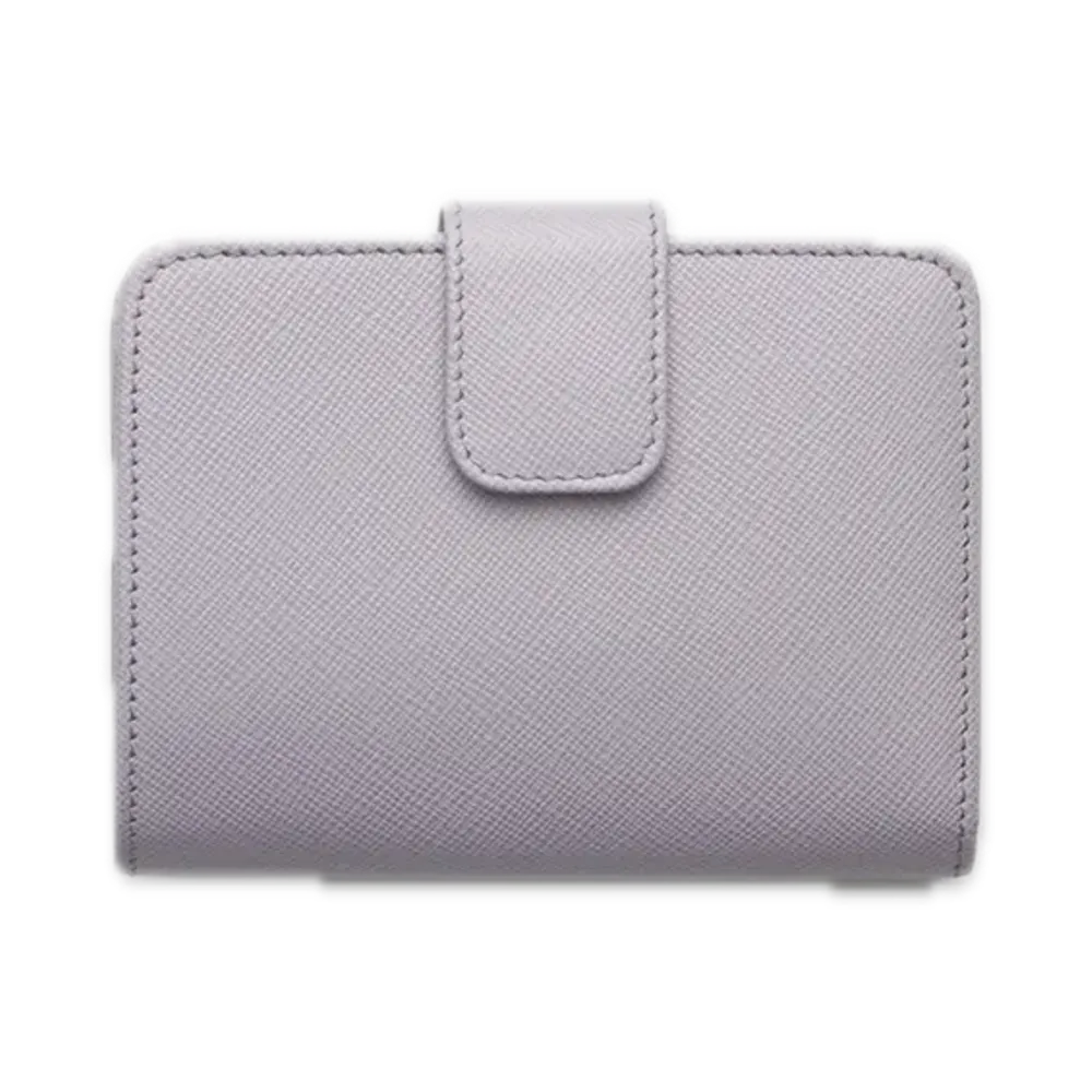 PRADA Saffiano Triangle Wallet "Pastel Purple"