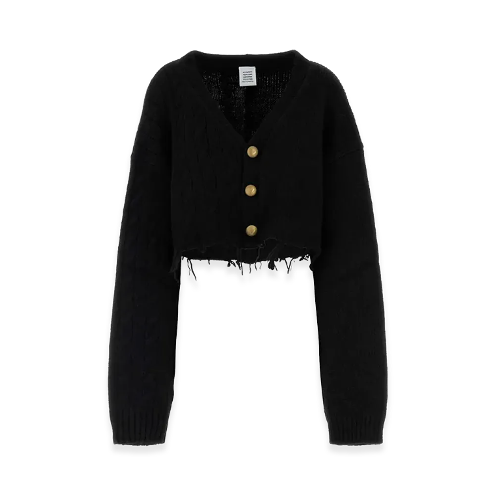 VETEMENTS Women's Alpaca Blend Cardigan "Black"