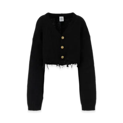 VETEMENTS Women's Alpaca Blend Cardigan "Black"