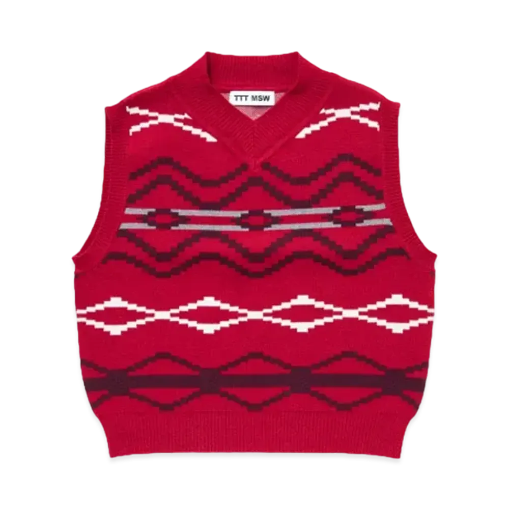 TTT MSW Nordic Knit Vest "Red"
