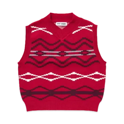 TTT MSW Nordic Knit Vest "Red"