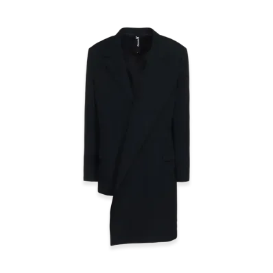 Ground Y Wool Gabardine Asymmetrical Jacket "Black"