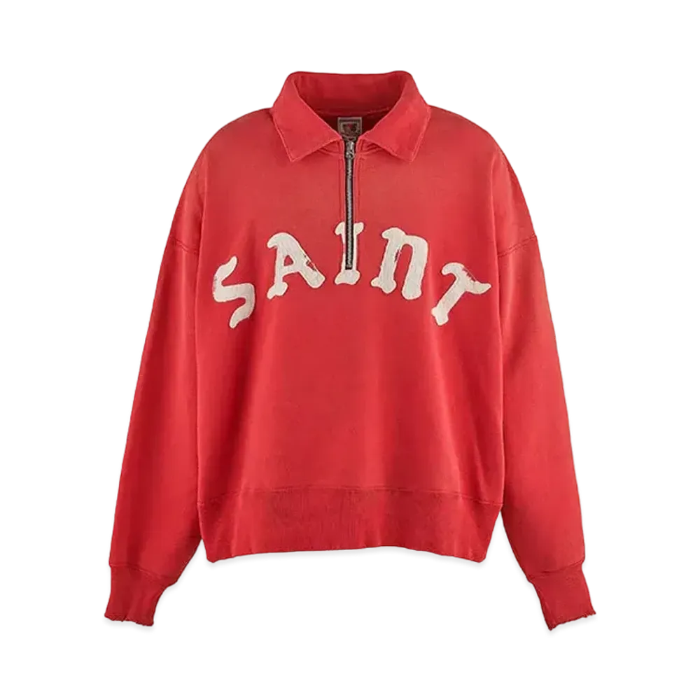 SAINT Mxxxxxx 24SS Half Zip Sweat "Red"
