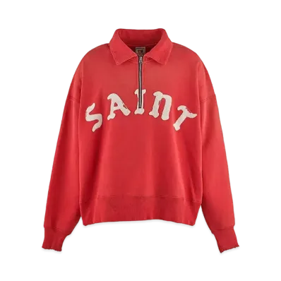 SAINT Mxxxxxx 24SS Half Zip Sweat "Red"