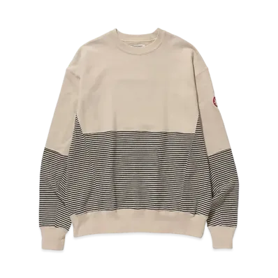 Cav Empt (C.E) STRIPE PANEL SWEAT "Light Yellow"