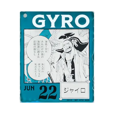 BANDAI "Ichiban Kuji" -ONE PIECE BASE SHOP Lottery 366DAYS OF BIRTHDAYS- Birth Month January-March Me Colors Acrylic Block Charm Prize 6/22 Gyro