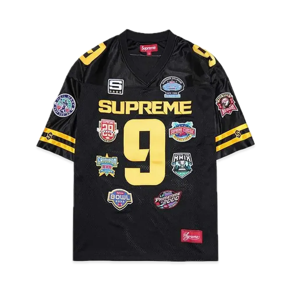 Supreme Championships Embroidered Football Jersey "Black"