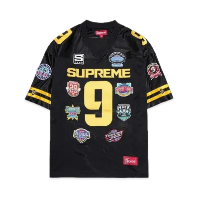 Supreme Championships Embroidered Football Jersey "Black"