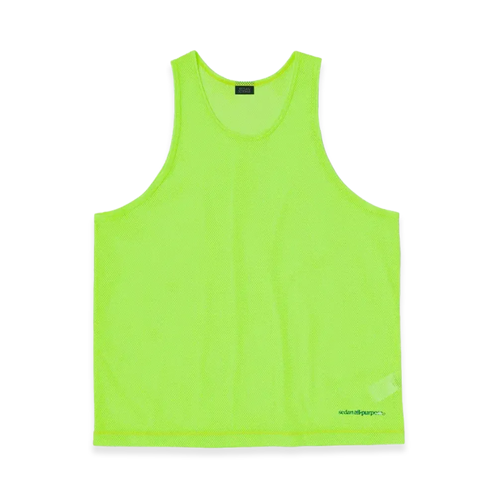 SEDAN ALL-PURPOSE OD Logo Mesh Tank Top "Neon Green"