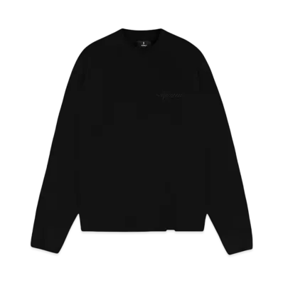 REPRESENT Waffle Long Sleeve T-Shirt "Black"