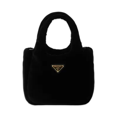 PRADA Padded Velvet Mini Handbag "Black"