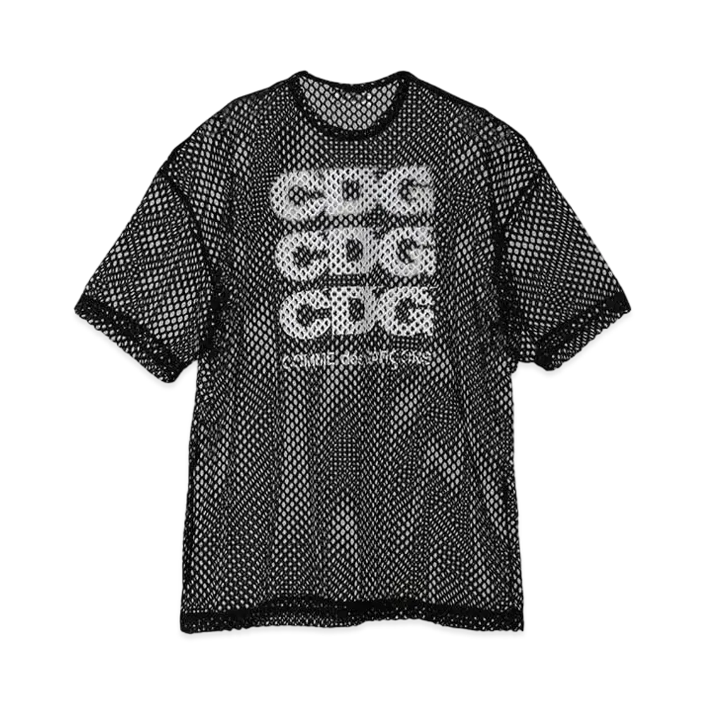 CDG Oversized Mesh T-Shirt "Black"