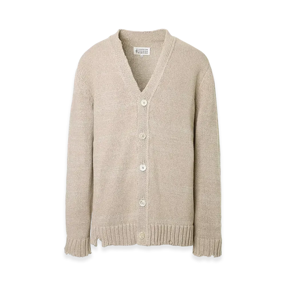 Maison Margiela Destroyed Cardigan Beige "Beige"