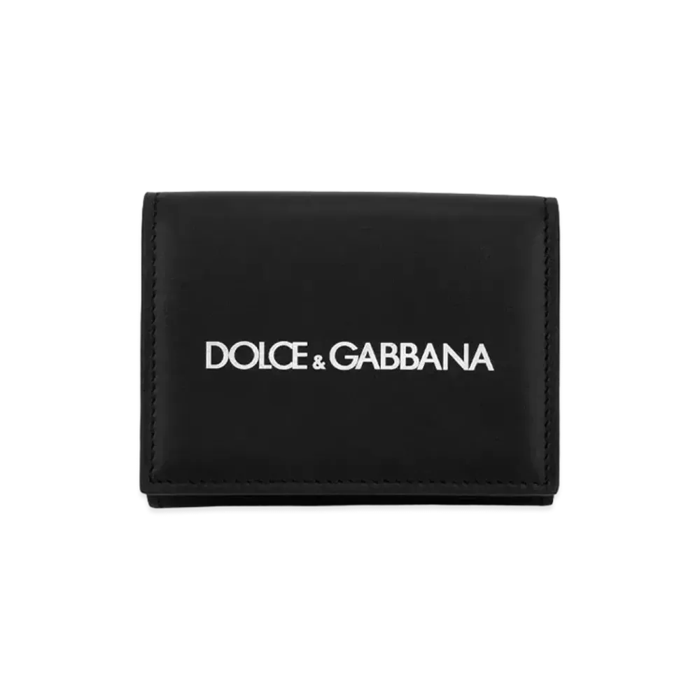 Dolce&Gabbana Wallet Calfskin Print Logo "Black"