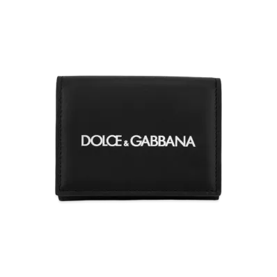 Dolce&Gabbana Wallet Calfskin Print Logo "Black"