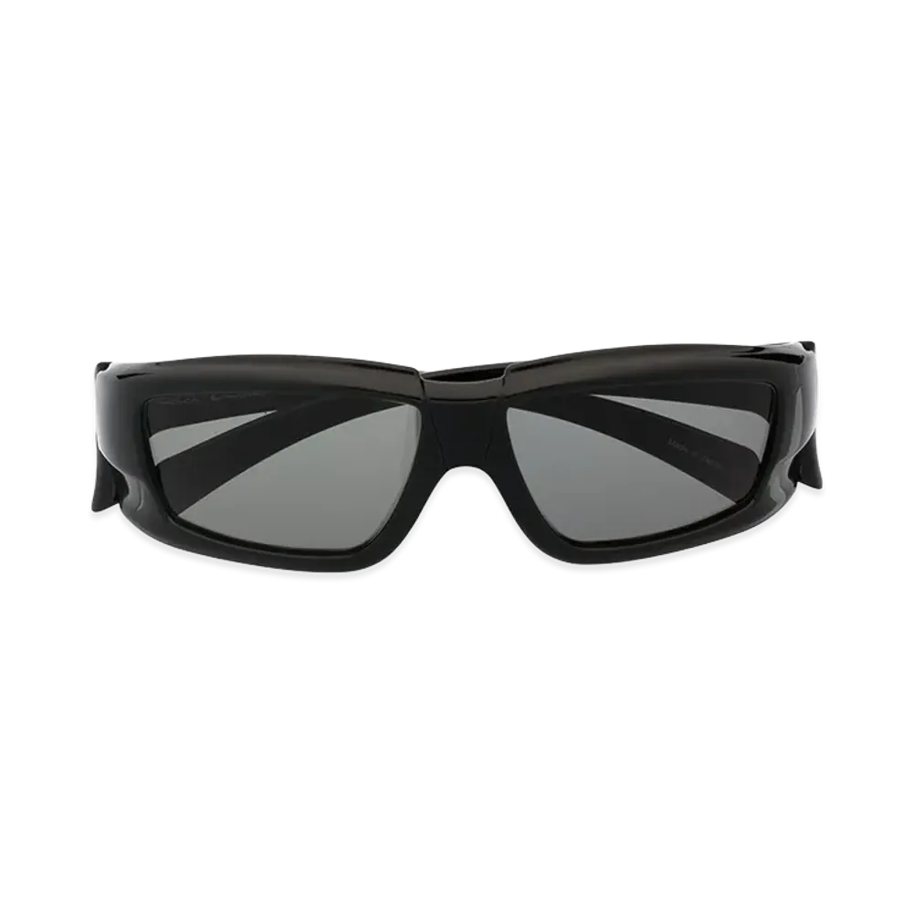 Rick Owens Rectangular Sunglasses "Black"