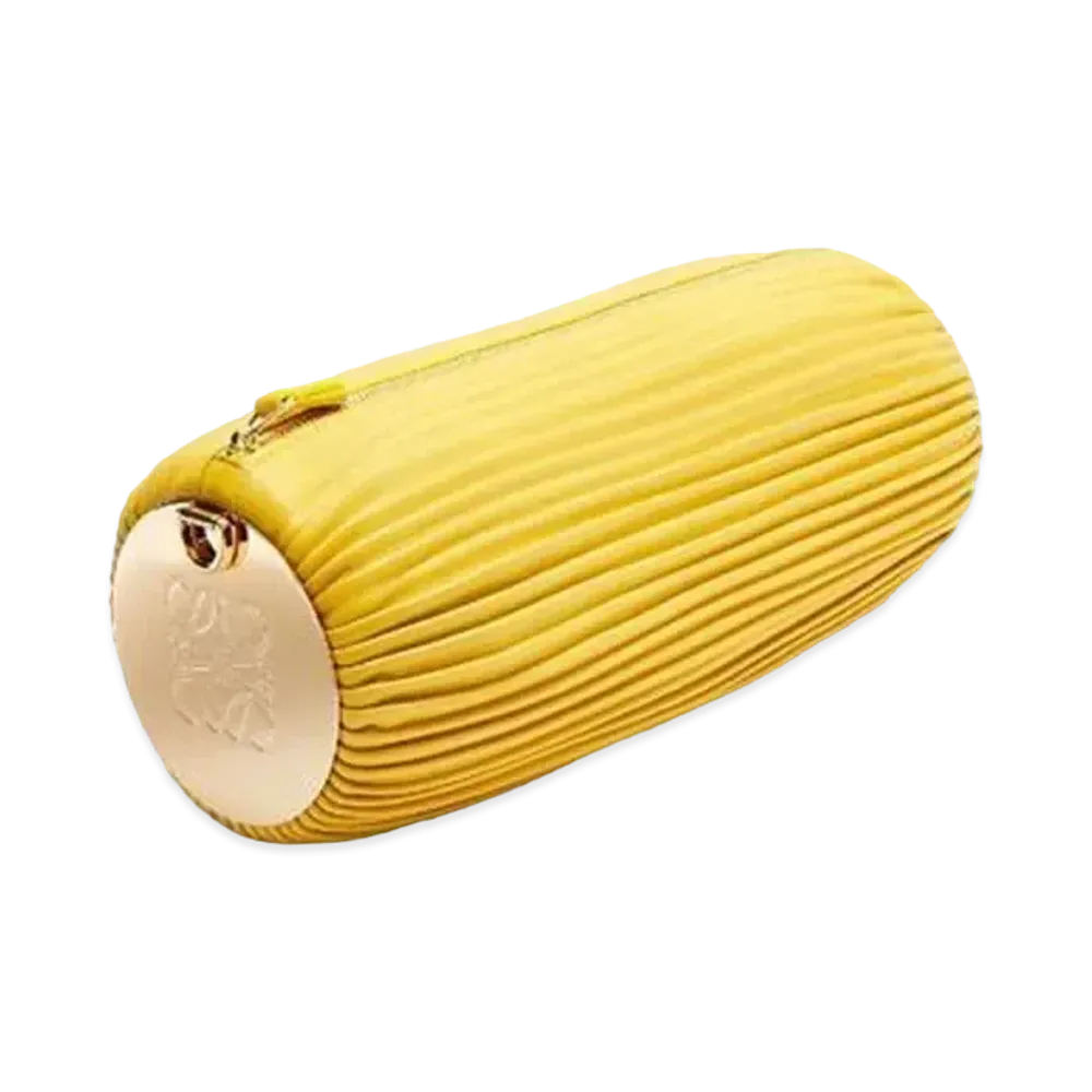 LOEWE Small Bracelet Pouch In Pleated Nappa "Yellow"