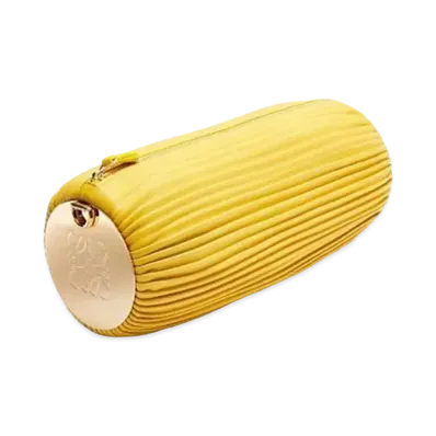 LOEWE Small Bracelet Pouch In Pleated Nappa "Yellow"