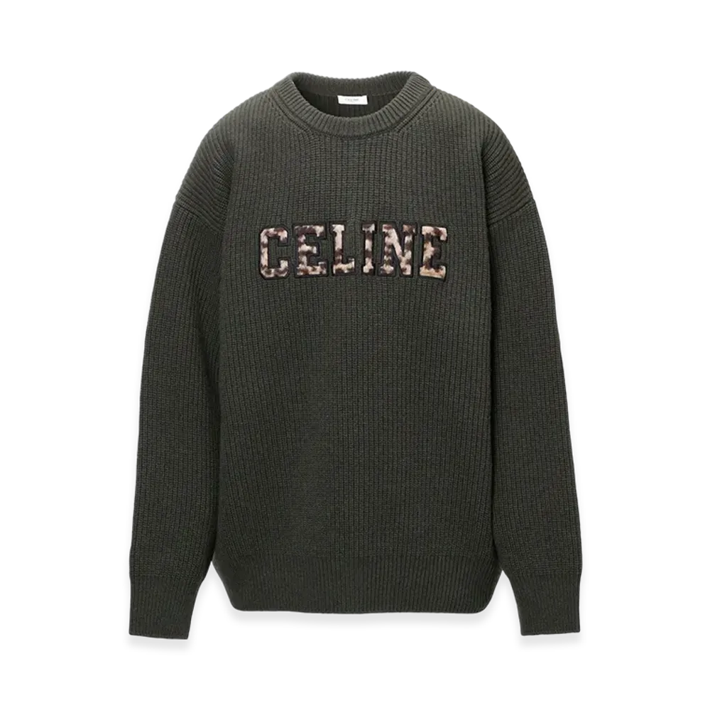 CELINE Crew Neck Knit "Khaki"