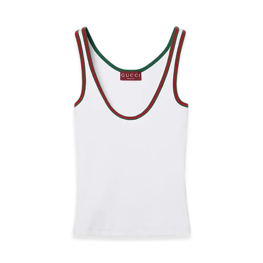 GUCCI Women's Ribbed Top "White"