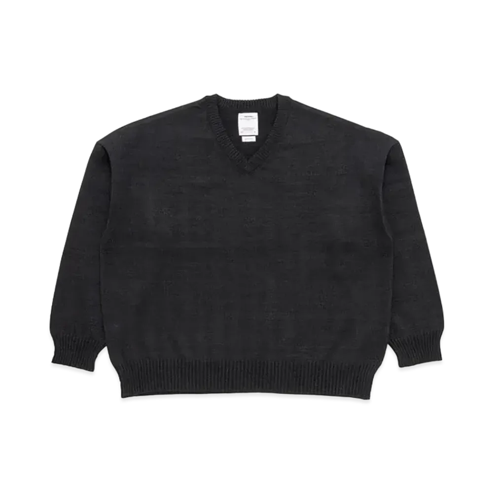 visvim Selmer V-Neck Knit (W/L) "Black"