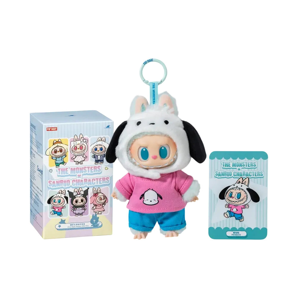 POP MART THE MONSTERS (Labubu) x Hello Kitty and Friends Series-Vinyl Plush Pendant Blind Box POCHACCO