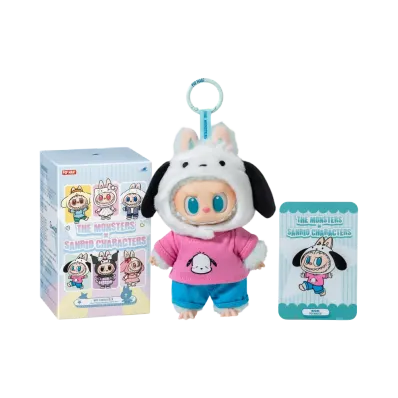 POP MART THE MONSTERS (Labubu) x Hello Kitty and Friends Series-Vinyl Plush Pendant Blind Box POCHACCO