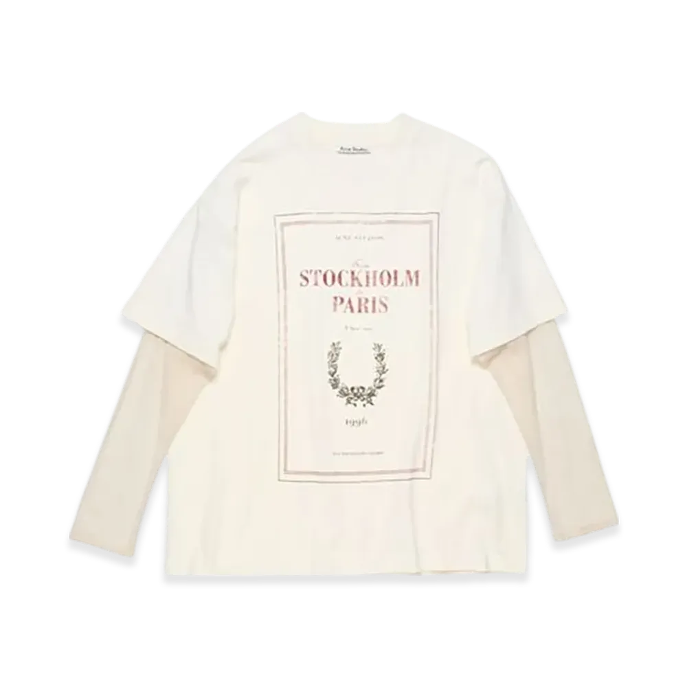 Acne Studios Layered print T-shirt "Offwhite"