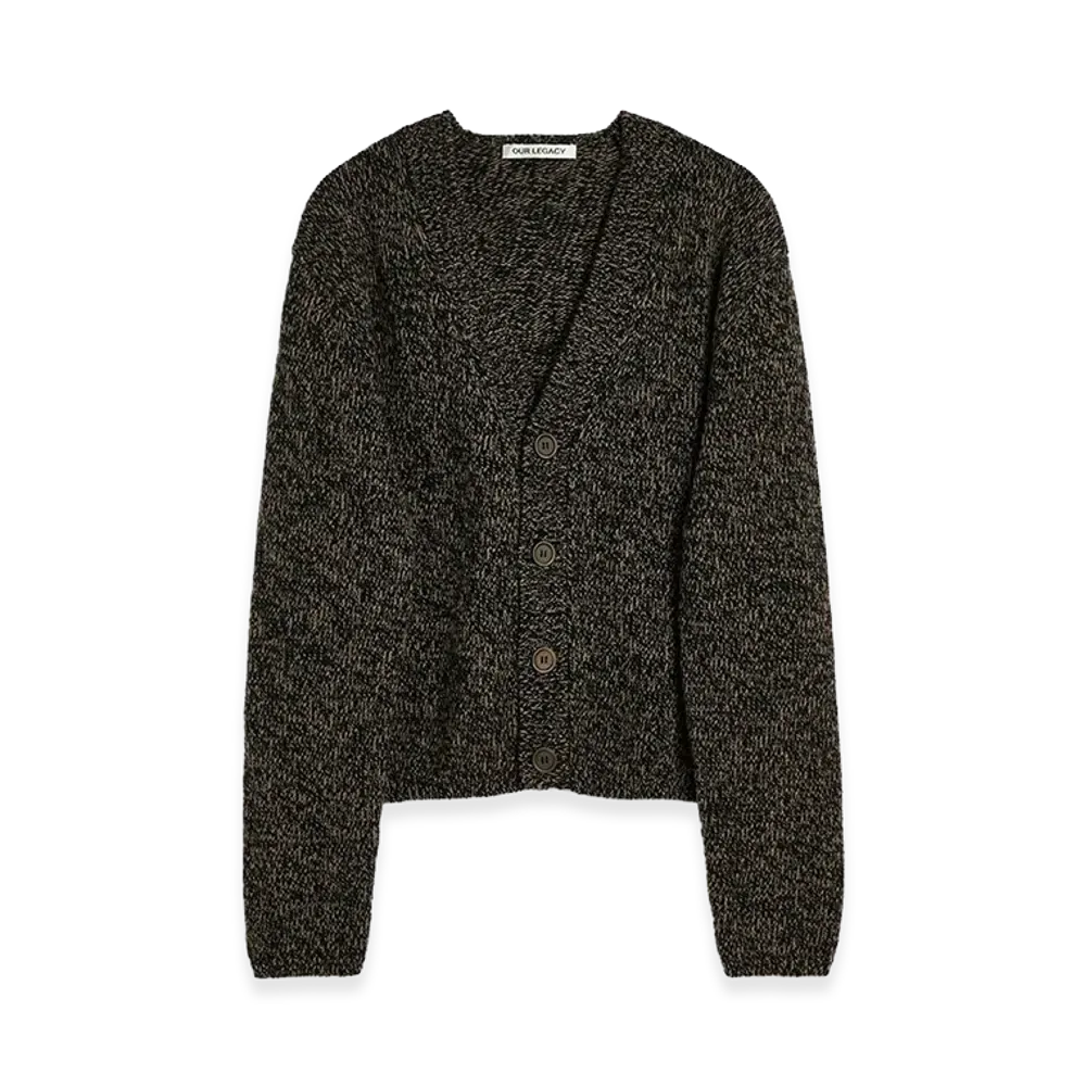 OUR LEGACY Women's Cardigan Academy "Bear Twist Mouline Wool"