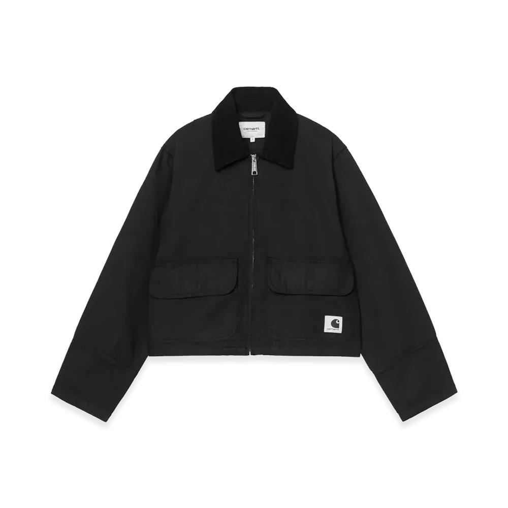 Carhartt WIP Women's Prescott Jacket "Black/Black(Garment Dyed)"