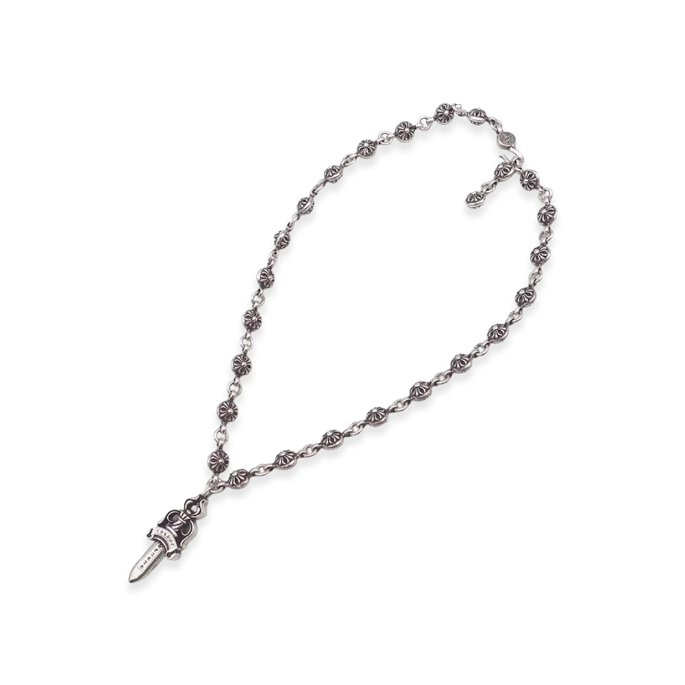 Chrome Hearts Dagger Crossball Chain Necklace "Silver"