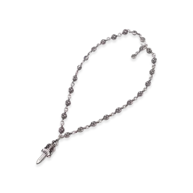 Chrome Hearts Dagger Crossball Chain Necklace "Silver"