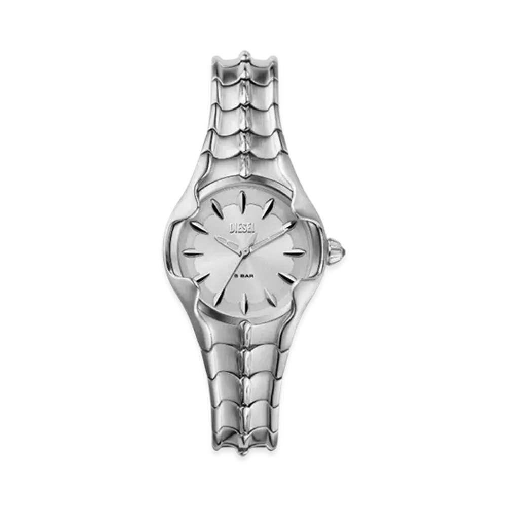 Diesel Dz5605 Vert Three-Hand Stainless Steel Watch "Silver"