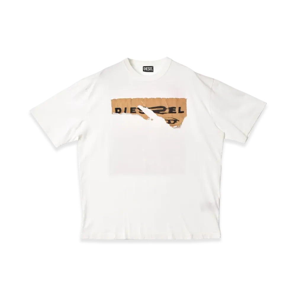 Diesel D/S Peel Off Twash S/S Tee "White"