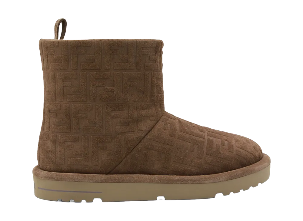 FENDI Suede Ankle Boots "Brown"