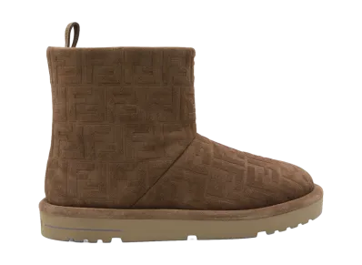 FENDI Suede Ankle Boots "Brown"