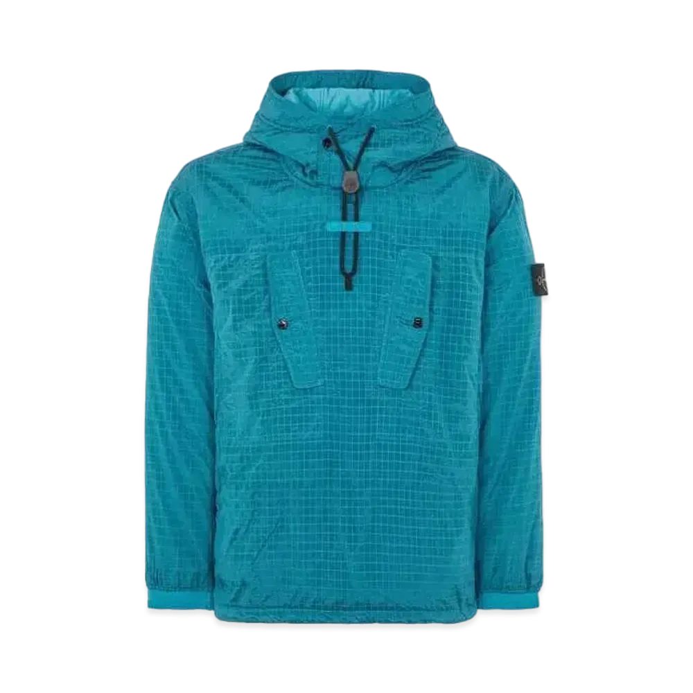 Stone Island 43332 Macro Ripstop Nylon Metal in Econyl Regenerated Nylon with Primaloft-TC "Turquoise Blue"
