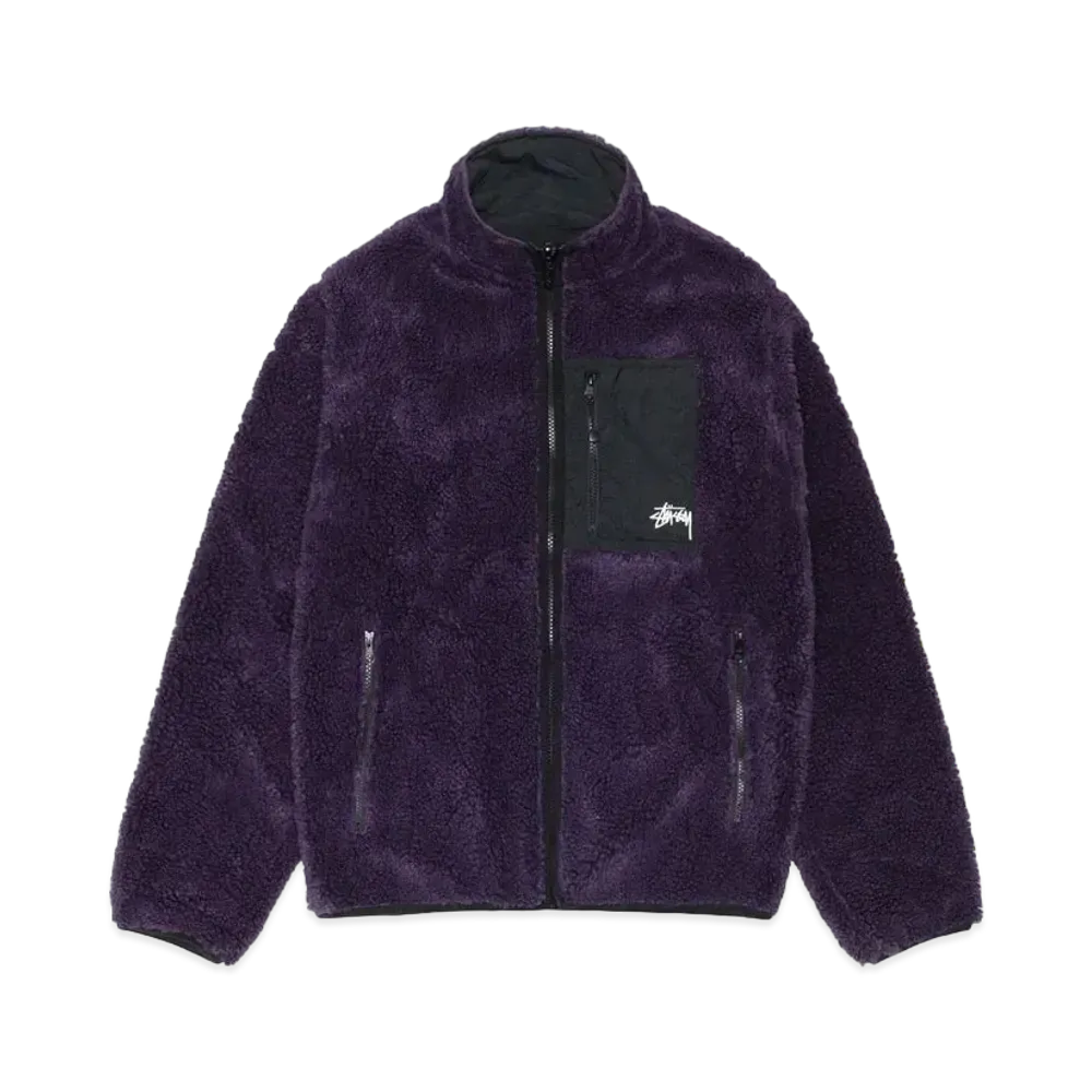Stussy Sherpa Reversible Jacket "Purple"