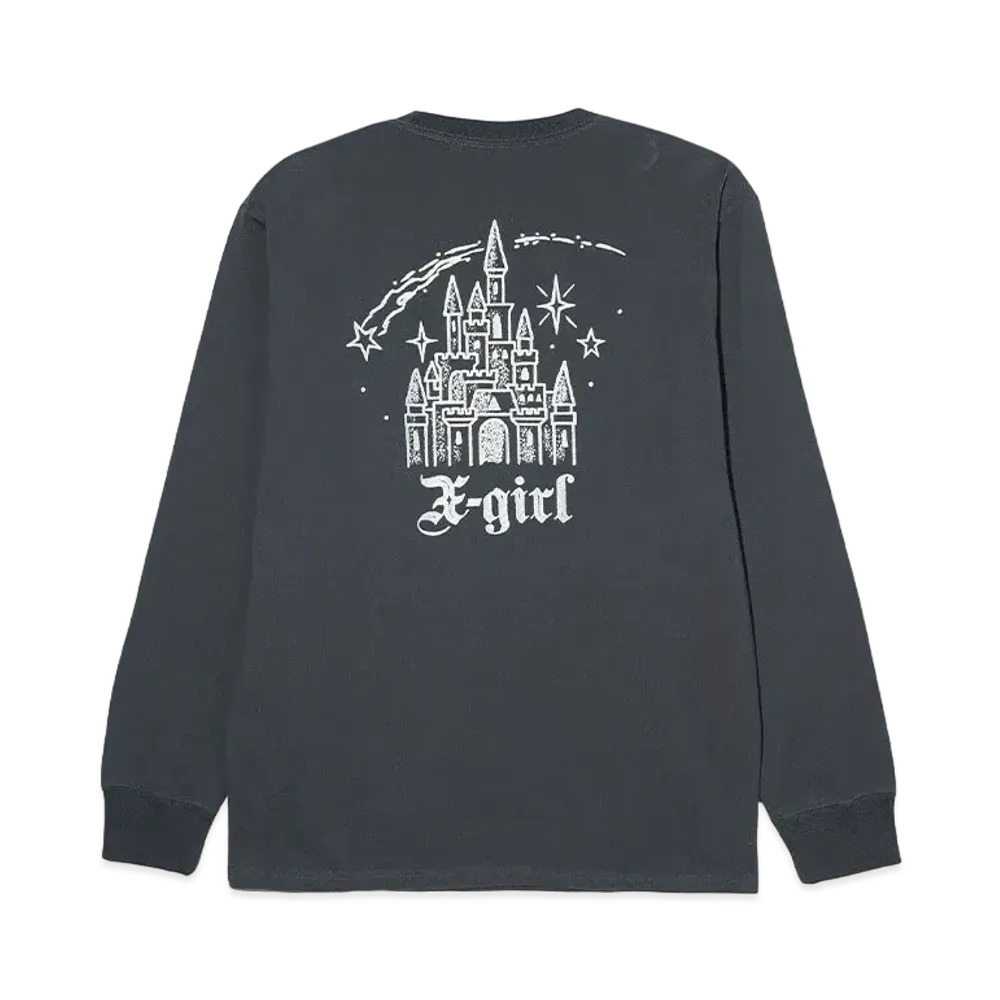 X-Girl Castle L/S Tee "Charcoal"
